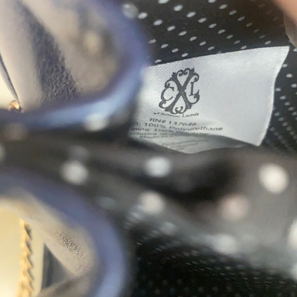 CHRISTIAN LACROIX BLUE QUILTED CHAIN PURSE - Picture 5 of 9